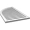 Ekena Millwork Quarter Round Top Left Surface Mount PVC Gable Vent w/ 2"W x 1-1/2"P Brickmould Frame, 24"W x 42"H GVPQL24X4202SF - alternate 3